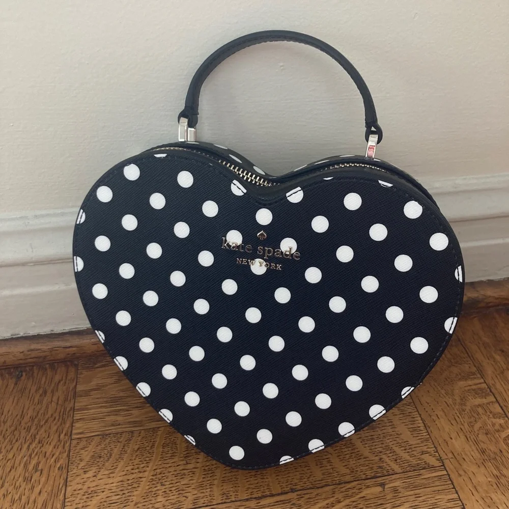Kate Spade Love Shack Polka Dot Heart Purse - Picture 5 of 12